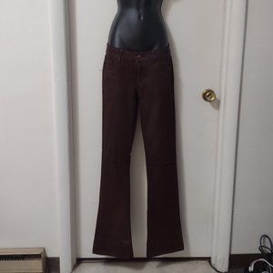 Lip Service Brown Red Wax Coating Jeans Size 28 ISO Size 29 or 30